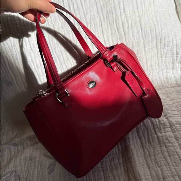 Coach Red Leather Mini Satchel – Classic Design - Picture 3 of 16